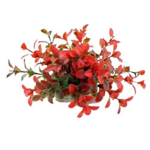 Sztuczna roślina akwariowa Happet Aquatic Plant 10 cm czerwono-zielona