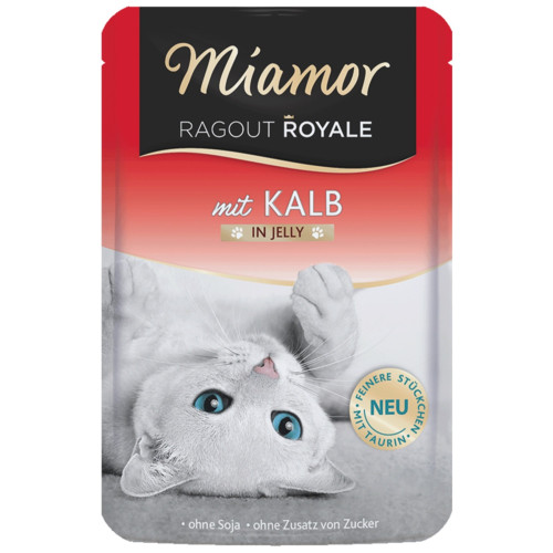 Miamor Royale mit Kalb - mokra karma cielęcina w galarecie 100g | Pełnowartościowy posiłek dla kota