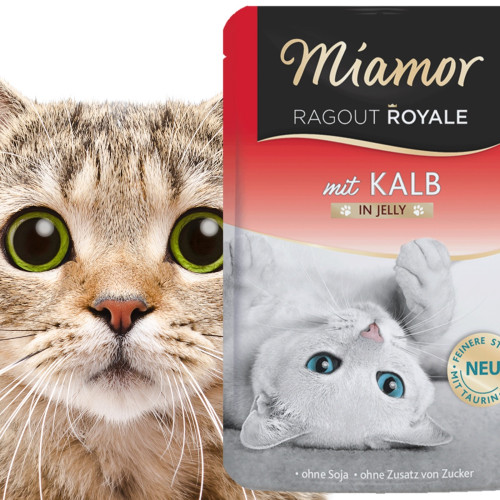 Miamor Royale mit Kalb - mokra karma cielęcina w galarecie 100g | Pełnowartościowy posiłek dla kota