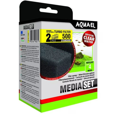 Aquael Turbo 500 Sponge gąbki zapasowe 2 szt - Krystaliczna woda