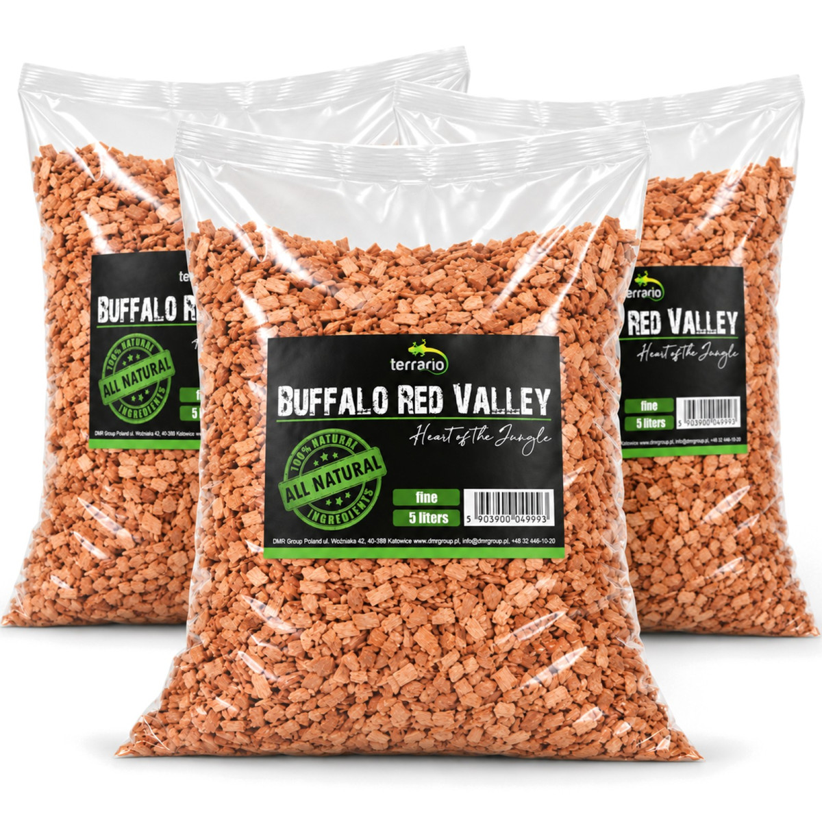 Terrario Buffalo Red Valley 15l - średnie zrębki olcha