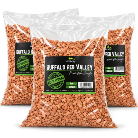 Terrario Buffalo Red Valley 15l - średnie zrębki olcha