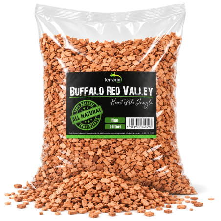 Terrario Buffalo Red Valley 15l - średnie zrębki olcha