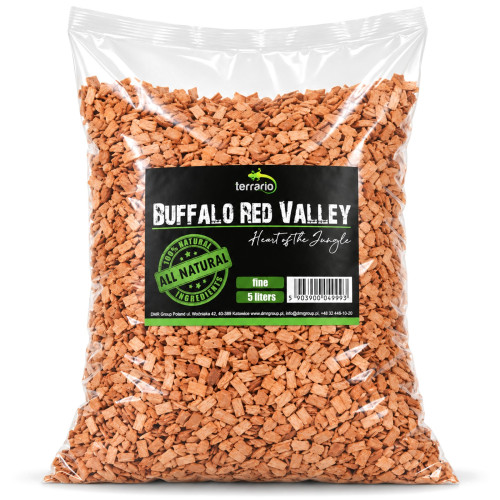 Terrario Buffalo Red Valley 15l - średnie zrębki olcha