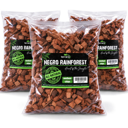 Terrario Negro Rainforest 15l - podłoże zrębki kokosa