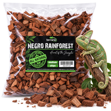 Terrario Negro Rainforest 10l - podłoże zrębki kokosa