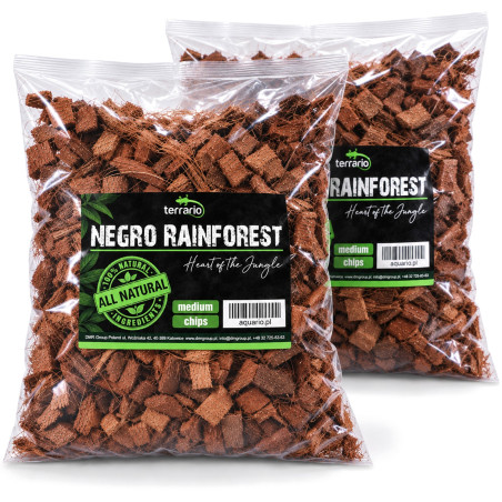 Terrario Negro Rainforest 10l - podłoże zrębki kokosa