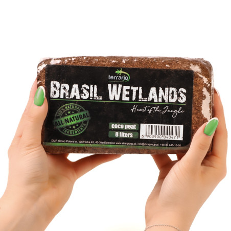 Terrario Brasil Wetlands 7l 650g - podłoże z włókien kokosa | Idealne do terrarium, utrzymuje wilgotność