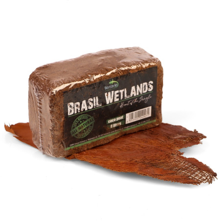 Terrario Brasil Wetlands 7l 650g - podłoże z włókien kokosa | Idealne do terrarium, utrzymuje wilgotność