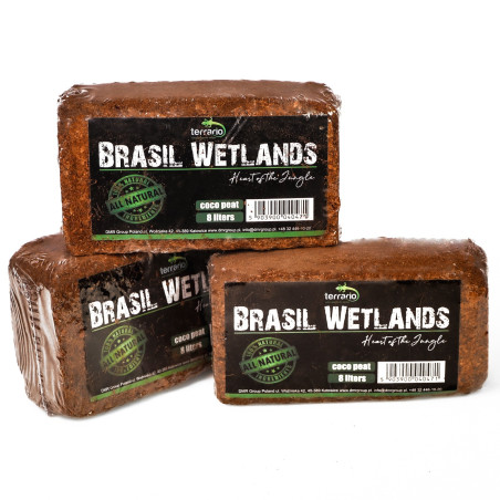 Terrario Brasil Wetlands 7l 650g - podłoże z włókien kokosa | Idealne do terrarium, utrzymuje wilgotność