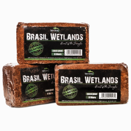 Terrario Brasil Wetlands 7l 650g - podłoże z włókien kokosa | Idealne do terrarium, utrzymuje wilgotność