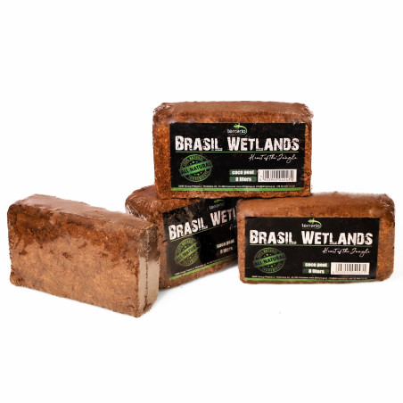 Terrario Brasil Wetlands 7l 650g - podłoże z włókien kokosa | Idealne do terrarium, utrzymuje wilgotność