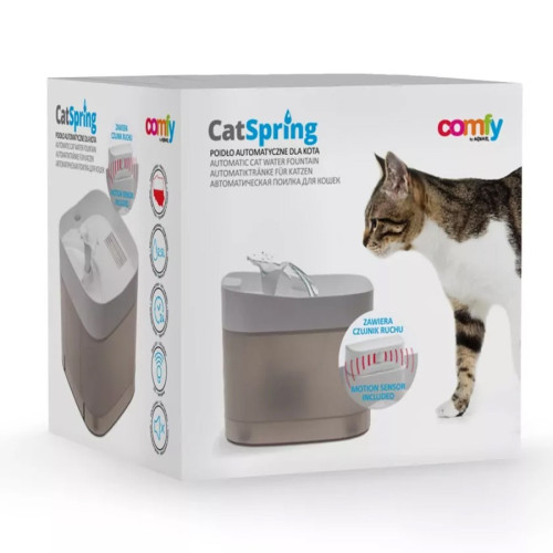Comfy CatSpring poidło fontanna z czujnikiem ruchu dla kotów i psów - Świeża woda 24/7
