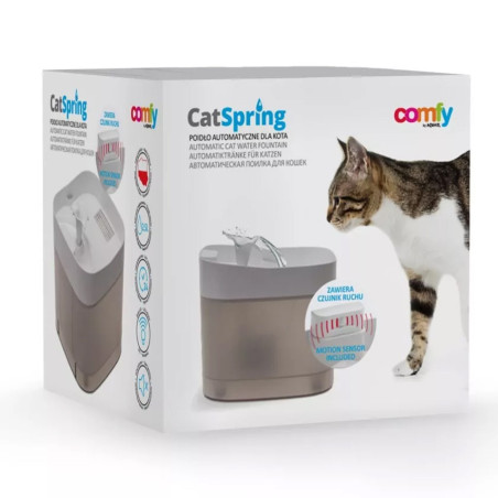 Comfy CatSpring poidło fontanna z czujnikiem ruchu dla kotów i psów - Świeża woda 24/7