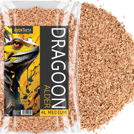 Aventerra Sweden DRAGOON Alder Medium 4l - średnie zrębki olchowe | Idealne do terrarium