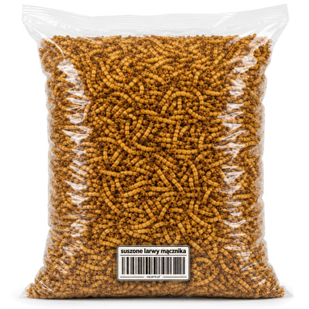 Suszone Larwy Mącznika 3150ml - zimowy pokarm dla ptaków dzikich 500g