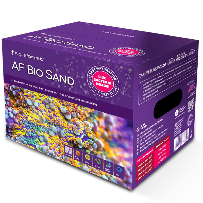 Aquaforest Bio Sand 0,5mm-1,5mm 10kg - naturalny piasek do akwarium morskiego