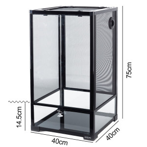 Repti-Zoo Glass Terrarium NET 40x40x75cm - szklane terrarium z metalową siatką