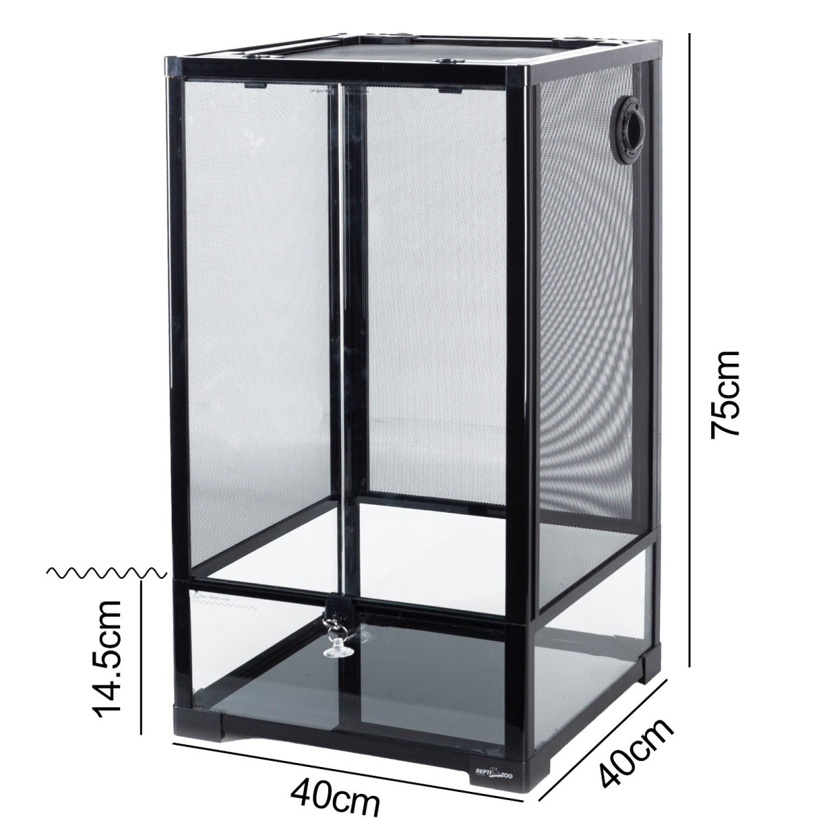 Repti-Zoo Glass Terrarium NET 40x40x75cm - szklane terrarium z metalową siatką maksimum bezpieczeństwa dla Twojego pupila.