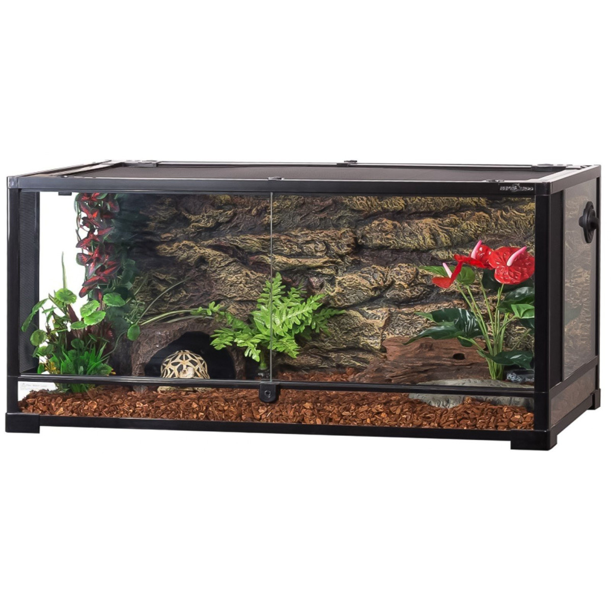 Repti-Zoo Terrarium RK  90x45x45cm Wodoodporne dno, maks. zalanie 7 cm – bez przecieków przy środowisku wilgotnym.