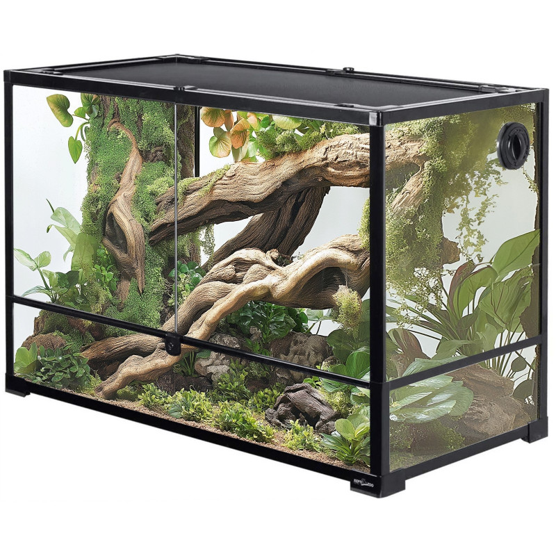 Repti-Zoo Glass Terrarium 90x45x60cm - szklane terrarium z metalową siatką