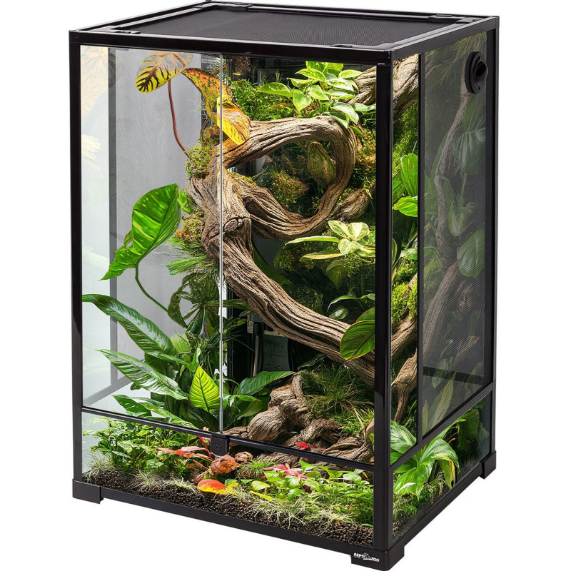 Repti-Zoo Glass Terrarium 60x45x90cm - szklane terrarium z metalową siatką