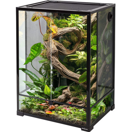 Repti-Zoo Glass Terrarium 60x45x90cm - szklane terrarium z metalową siatką