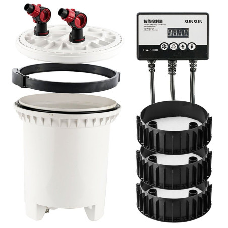 SunSun HW-5000 LCD + UV -Zakres wydajności 1800–4600 l/h (pobór 10–40W) – precyzyjne dopasowanie przepływu i zużycia energii.