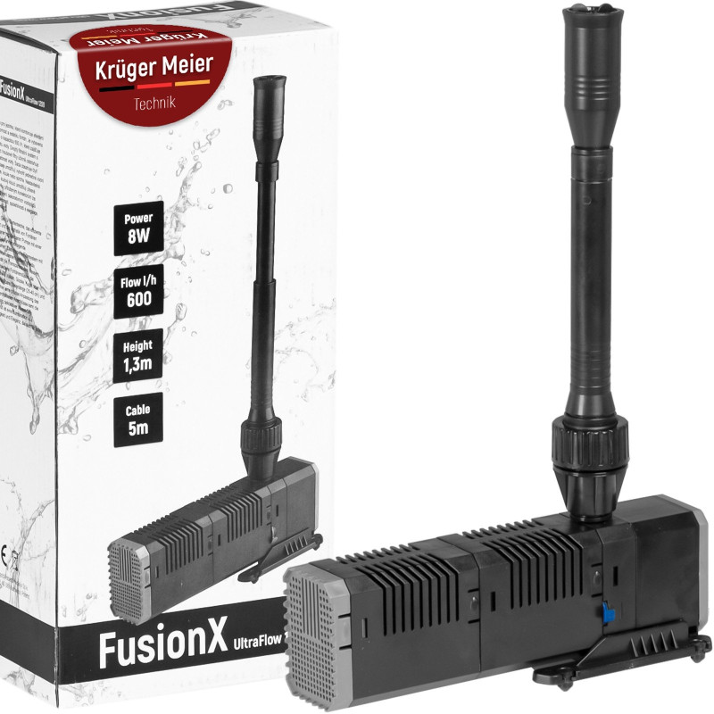 Kruger Meier FusionX 1200 - zestaw fontannowy z filtrem do oczka wodnego