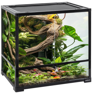 Repti-Zoo Glass Terrarium 60x45x60cm - szklane terrarium z metalową siatką