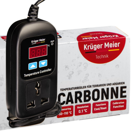 Kruger Meier Carbonne - termostat elektroniczny – precyzyjna kontrola temperatury dla akwariów i terrariów