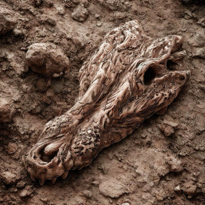 Terrario Crocodile Skull - czaszka krokodyla do terrarium 30x14x9 cm