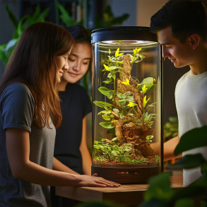 Terrario – Sztuczna Gałąź z Liśćmi do Terrarium – 75 cm