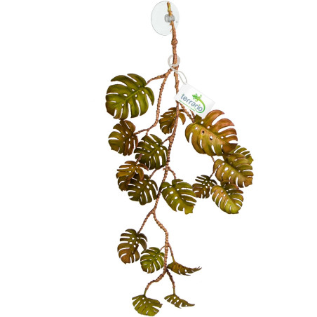 Terrario – Sztuczna Roślina do Terrarium – Monstera Wisząca – 70 cm