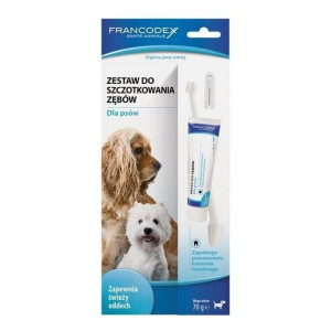 Francodex - zestaw szczoteczka i pasta enzymatyczna do czyszczenia zębów