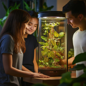 Terrario – Sztuczna Roślina do Terrarium – Wisząca Monstera 70 cm